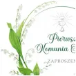 zaproszenie na komunie konwalie pierwsza komunia swieta 15x15 cm 1 szt