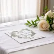 zaproszenie na pierwsza komunie swieta eukaliptusowe serce personalizowane z imieniem koperta x