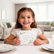 zaproszenie na pierwsza komunie swieta mietowa geometria personalizowane z imieniem koperta x1