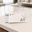 zaproszenie na pierwsza komunie swieta mietowa geometria personalizowane z imieniem koperta x1