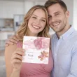 zaproszenie na roczek 1 urodziny dziewczynkli rozowy mis personalizacja z koperta 1 szt