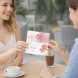zaproszenie na roczek 1 urodziny dziewczynkli rozowy mis personalizacja z koperta 1 szt