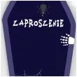 zaproszenie trumna halloween wesole kosciotrupy 8x13 5 cm 1 szt