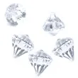 zawieszka diament bezbarwna 3 9x4 2cm 5 szt