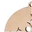 zawieszka drewniana bombka stroik 70 x 70 mm