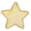 zawieszka drewniana gwiazdka 60 x 58 mm 10 szt