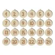 zawieszka drewniana kalendarz adwentowy bombki 45 mm 24 szt