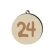 zawieszka drewniana kalendarz adwentowy bombki 45 mm 24 szt