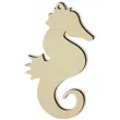 zawieszka drewniana konik morski 51 x 85 mm 10 szt