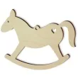 zawieszka drewniana konik na biegunach 81 x 66 mm 10 szt