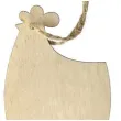zawieszka drewniana kura drewno titanum 3 szt