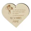 zawieszka drewniana na znicz kochanej mamie 90x80 mm