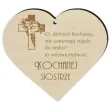 zawieszka drewniana na znicz kochanej siostrze 90x80 mm