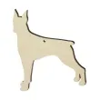 zawieszka drewniana pies doberman 90x100 mm 10 szt