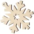 zawieszka drewniana platek sniegu 39 x 39 mm 10 szt