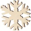 zawieszka drewniana platek sniegu 41 x 40 mm 10 szt