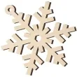 zawieszka drewniana platek sniegu 41 x 41 mm 10 szt