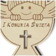 zawieszka drewniana podziekowania komunia sw aniolek 10 cm
