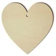 zawieszka drewniana serce 65 x 65 mm