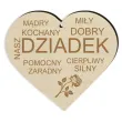 zawieszka drewniana serce dziadek 90x80 mm