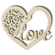 zawieszka drewniana serce love 90x80 mm