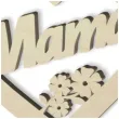 zawieszka drewniana serce mama z kwiatkiem 90x80 mm