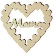 zawieszka drewniana serduszka mama 122x120 mm
