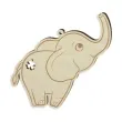 zawieszka drewniana slonik koniczynka grawerowana