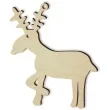 zawieszka drewniana swiateczny renifer 68 x 84 mm 10 szt