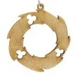 zawieszka drewniana swieteczny wieniec 57 x 61 mm 10 szt