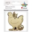 zawieszka drewniana wielkanoc kury drewno titanum 6 szt