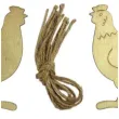 zawieszka drewniana wielkanoc kury drewno titanum 6 szt