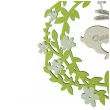zawieszka drewniana wieniec zajac ostern zielony arpex 11 cm