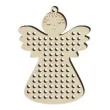 zawieszka drewniana wyszywanka aniolek 85 x 63 mm