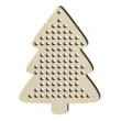 zawieszka drewniana wyszywanka choinka 85 x 65 mm