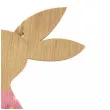 zawieszka drewniana zajaczek w rozowej sukience arpex 11cm