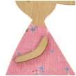 zawieszka drewniana zajaczek w rozowej sukience arpex 11cm