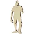 zawieszka drewniana zombie 33 x 85 mm 10 szt