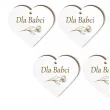 zawieszka hdf serduszko dla babci bialy 10 szt