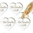 zawieszka hdf serduszko dla dziadka bialy 10 szt