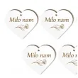 zawieszka hdf serduszko milo nam bialy 10 szt
