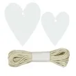zawieszki do prezentow craft fun series serca biale titanium 20 szt