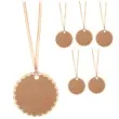 zawieszki do prezentow kolko z ornamentem santex brazowy 6 szt