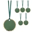 zawieszki do prezentow kolko z ornamentem santex zielony 6 szt