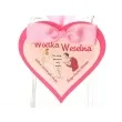 zawieszki na alkohol z rozowym sercem 25 szt