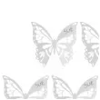 zawieszki na kieliszek motylki biale godan 10 szt
