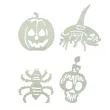 zawieszki plastikowe halloween fotoluminescencyjne 12 szt