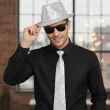 zestaw akcesoriow na sylwestra nowy rok karnawal silver glam kapelusz krawat okulary srebrny