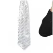zestaw akcesoriow na sylwestra nowy rok karnawal silver glam kapelusz krawat okulary srebrny