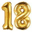 zestaw balonow foliowych liczba 18 zloty 15 dgt 2 szt